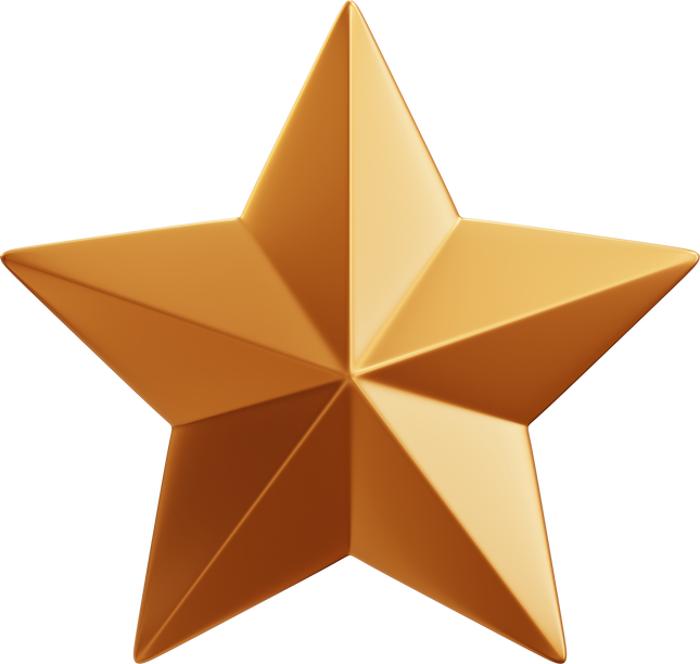 3D Gold Star